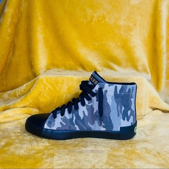 Guess high top sneakers Camo camouflage canvas